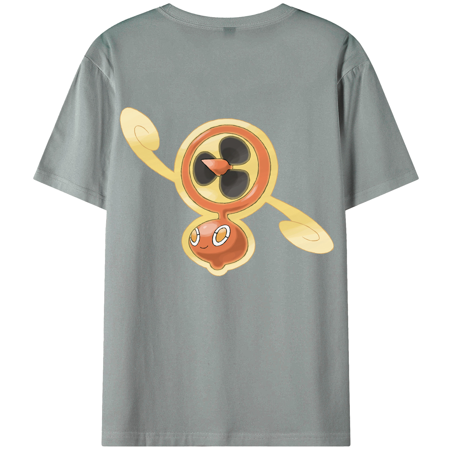 （画像用） ポケットモンスター Pokémon 綿100％ メンズ半袖Tシャツ（バックプリント） 通気性